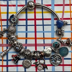 Pandora bracelet with authentic charms